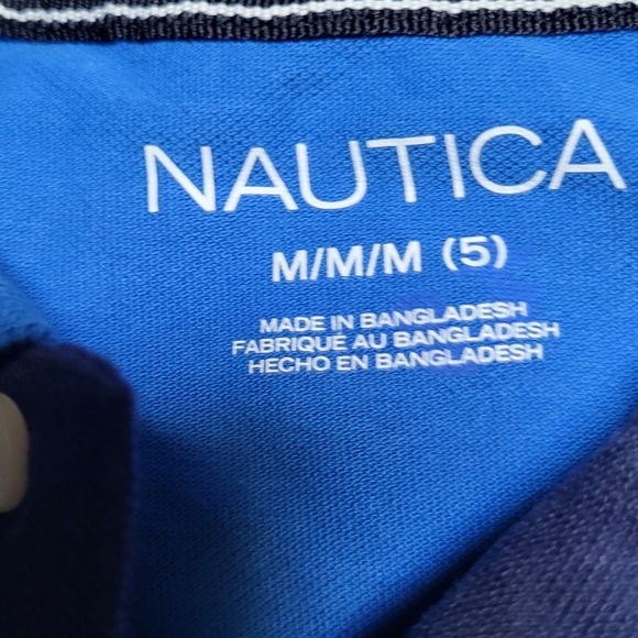 Nautica Kids Blue and Yellow Sporty Polo Shirt - Picture 3 of 3